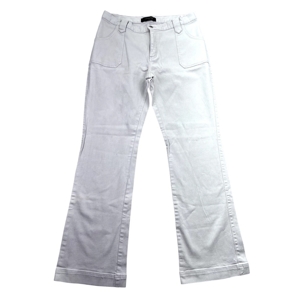 Riveted by Lee Jeans Sz 12 M Petite Womens Slim Fit Bootcut Stretch Denim White